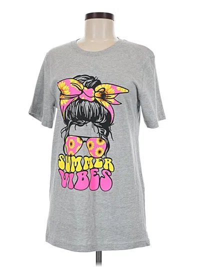 Pre-owned Assorted Brands Short Sleeve T-shirt In Gray