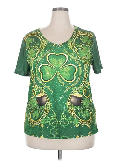 Pre-owned Assorted Brands Short Sleeve T-shirt In Green