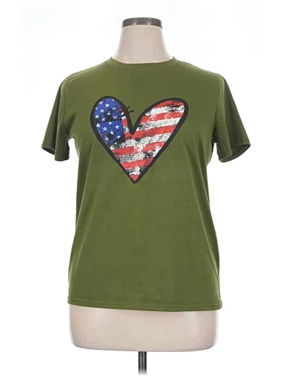 Pre-owned Assorted Brands Short Sleeve T-shirt In Green