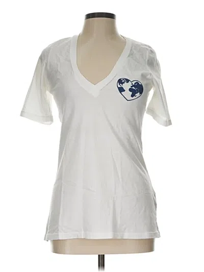 Pre-owned Assorted Brands Short Sleeve T-shirt In Ivory