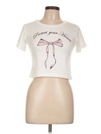 Pre-owned Assorted Brands Short Sleeve T-shirt In Ivory
