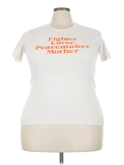 Pre-owned Assorted Brands Short Sleeve T-shirt In Ivory