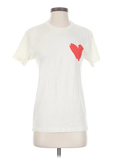 Pre-owned Assorted Brands Short Sleeve T-shirt In Ivory