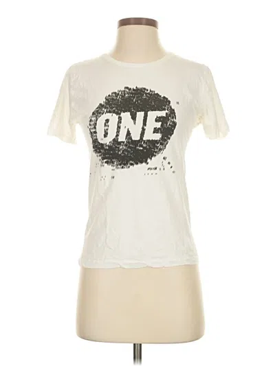 Pre-owned Assorted Brands Short Sleeve T-shirt In Ivory