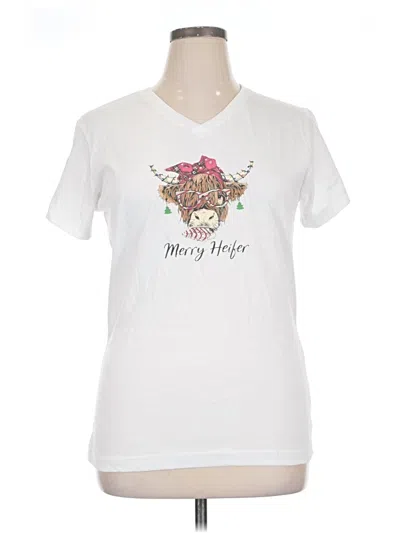 Pre-owned Assorted Brands Short Sleeve T-shirt In Ivory