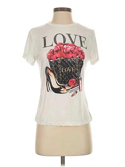 Pre-owned Assorted Brands Short Sleeve T-shirt In Ivory