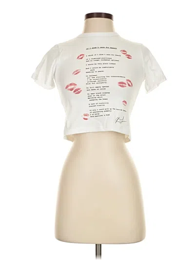 Pre-owned Assorted Brands Short Sleeve T-shirt In Ivory