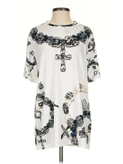 Pre-owned Assorted Brands Short Sleeve T-shirt In Ivory