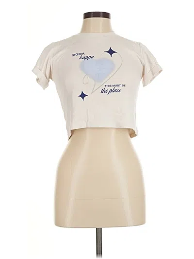 Pre-owned Assorted Brands Short Sleeve T-shirt In Ivory