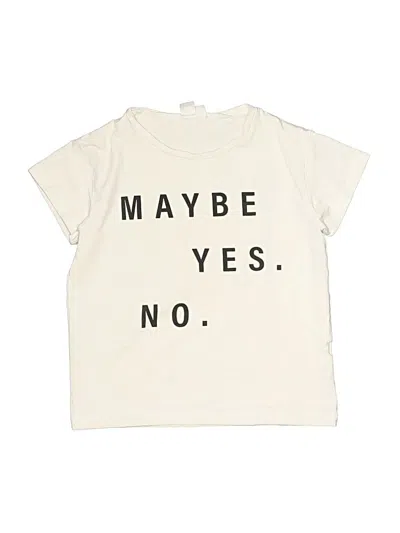 Pre-owned Assorted Brands Kids' Short Sleeve T-shirt In Ivory