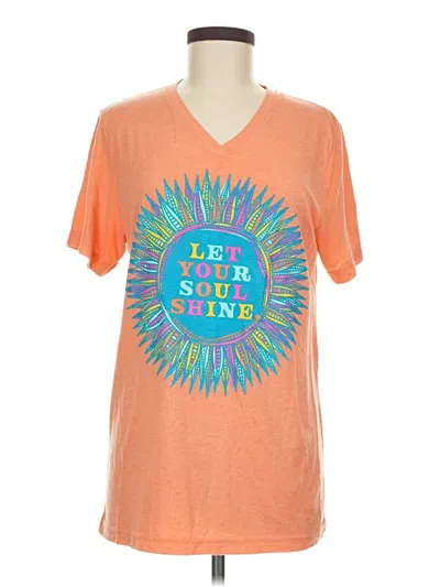 Pre-owned Assorted Brands Short Sleeve T-shirt In Orange