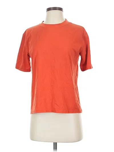 Pre-owned Assorted Brands Short Sleeve T-shirt In Orange