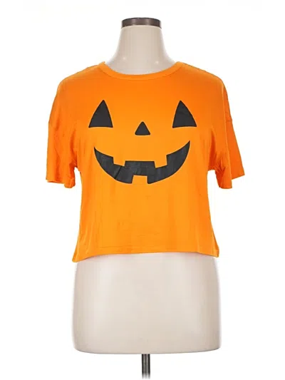 Pre-owned Assorted Brands Short Sleeve T-shirt In Orange