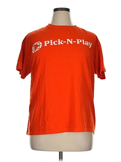 Pre-owned Assorted Brands Short Sleeve T-shirt In Orange