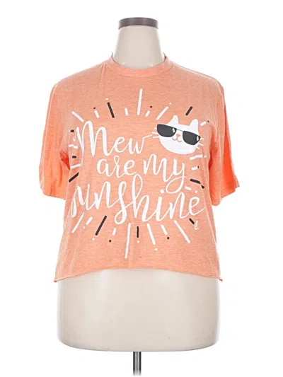 Pre-owned Assorted Brands Short Sleeve T-shirt In Orange