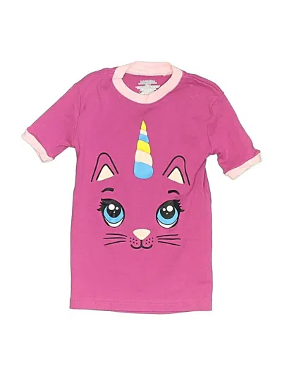 Pre-owned Assorted Brands Kids' Short Sleeve T-shirt In Pink