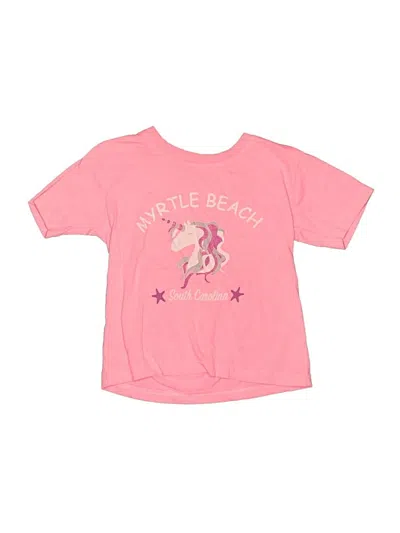Pre-owned Assorted Brands Kids' Short Sleeve T-shirt In Pink