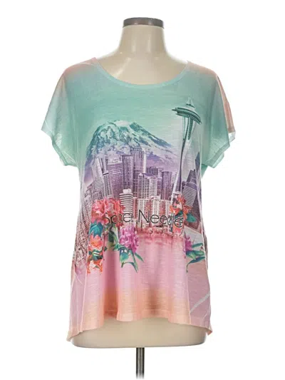 Pre-owned Assorted Brands Short Sleeve T-shirt In Pink
