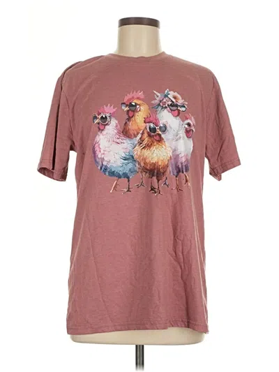 Pre-owned Assorted Brands Short Sleeve T-shirt In Pink