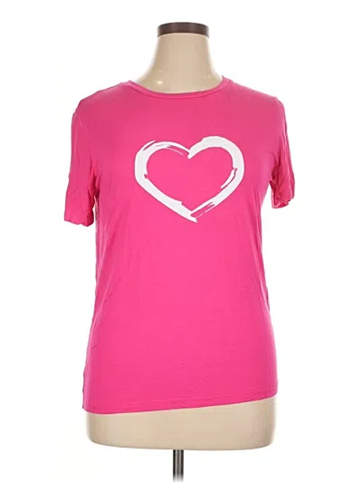Pre-owned Assorted Brands Short Sleeve T-shirt In Pink