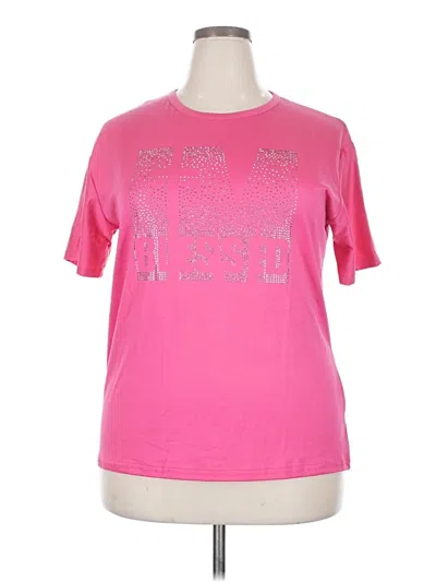 Pre-owned Assorted Brands Short Sleeve T-shirt In Pink