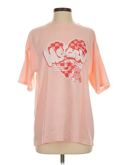 Pre-owned Assorted Brands Short Sleeve T-shirt In Pink