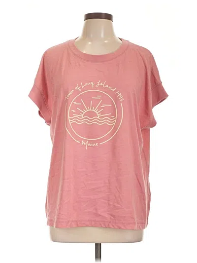 Pre-owned Assorted Brands Short Sleeve T-shirt In Pink