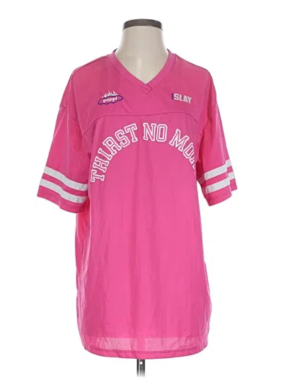 Pre-owned Assorted Brands Short Sleeve T-shirt In Pink