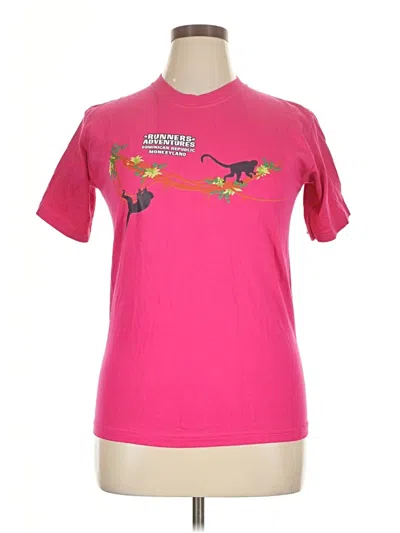 Pre-owned Assorted Brands Short Sleeve T-shirt In Pink