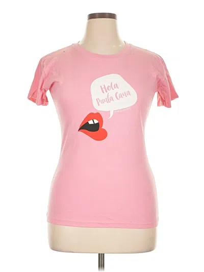 Pre-owned Assorted Brands Short Sleeve T-shirt In Pink