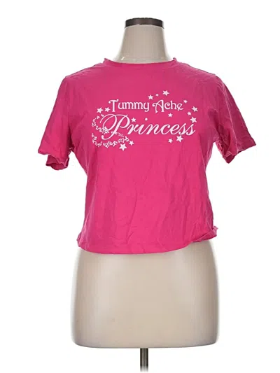 Pre-owned Assorted Brands Short Sleeve T-shirt In Pink