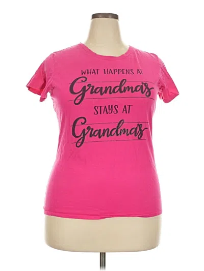 Pre-owned Assorted Brands Short Sleeve T-shirt In Pink