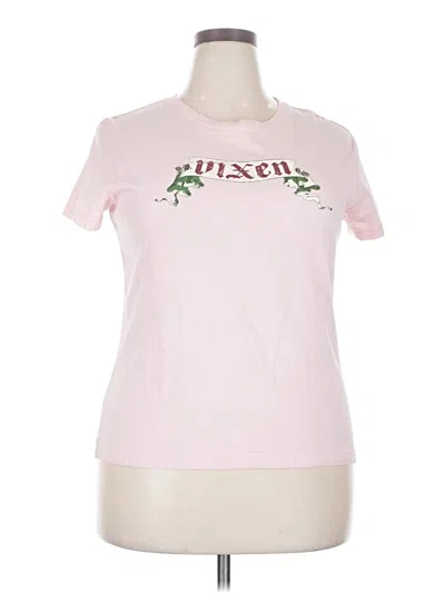 Pre-owned Assorted Brands Short Sleeve T-shirt In Pink
