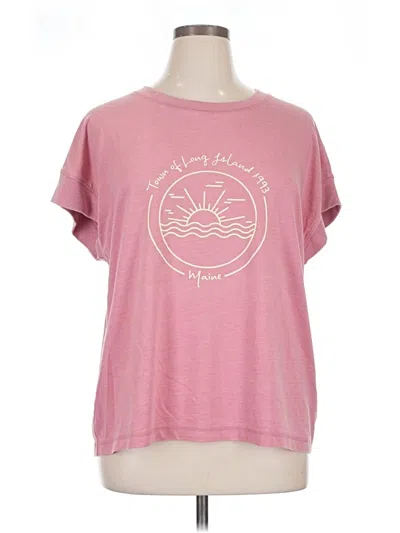 Pre-owned Assorted Brands Short Sleeve T-shirt In Pink