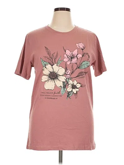 Pre-owned Assorted Brands Short Sleeve T-shirt In Pink