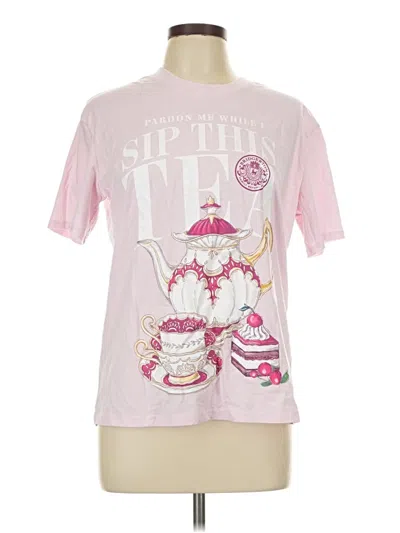 Pre-owned Assorted Brands Short Sleeve T-shirt In Pink