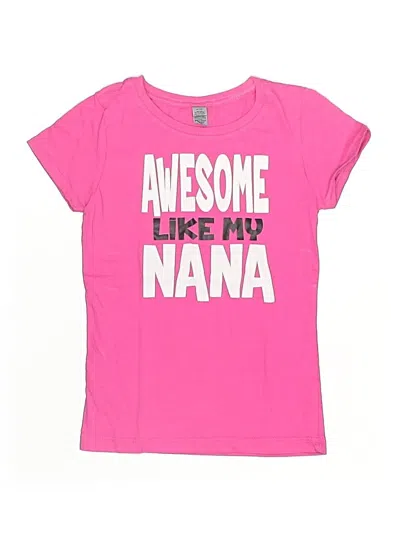 Pre-owned Assorted Brands Kids' Short Sleeve T-shirt In Pink