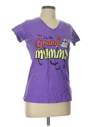 Pre-owned Assorted Brands Short Sleeve T-shirt In Purple