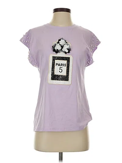 Pre-owned Assorted Brands Short Sleeve T-shirt In Purple