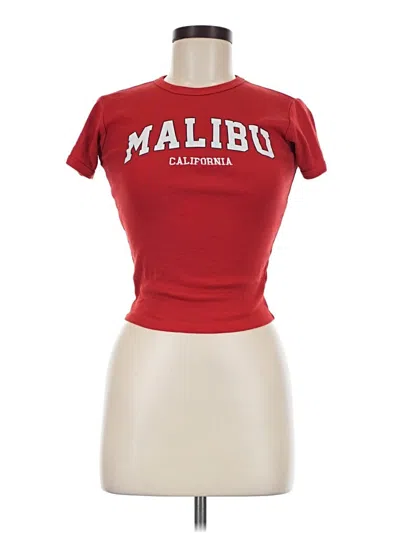 Pre-owned Assorted Brands Short Sleeve T-shirt In Red