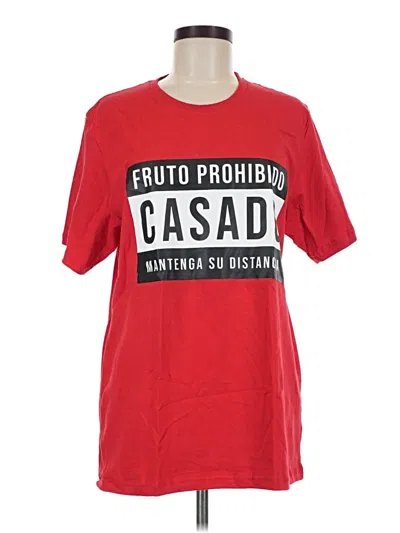 Pre-owned Assorted Brands Short Sleeve T-shirt In Red