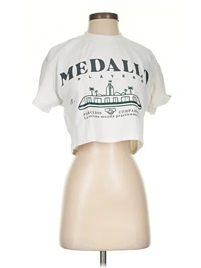 Pre-owned Assorted Brands Short Sleeve T-shirt In Silver