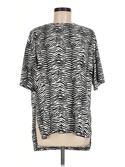 Pre-owned Assorted Brands Short Sleeve T-shirt In Silver