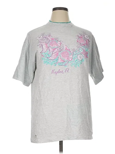 Pre-owned Assorted Brands Short Sleeve T-shirt In Silver
