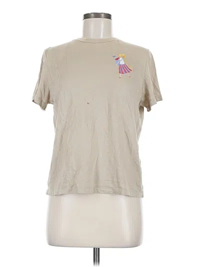 Pre-owned Assorted Brands Short Sleeve T-shirt In Tan