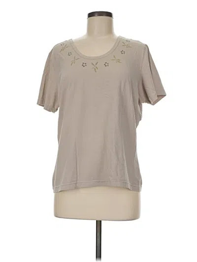 Pre-owned Assorted Brands Short Sleeve T-shirt In Tan
