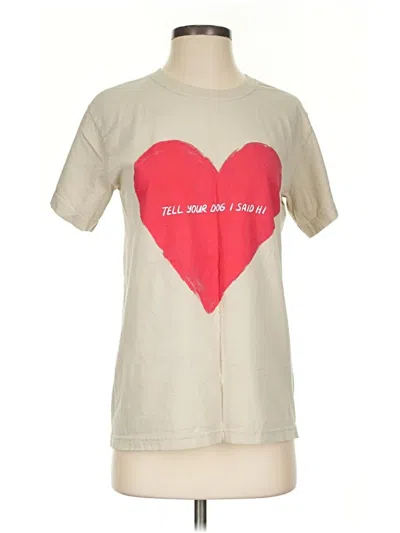 Pre-owned Assorted Brands Short Sleeve T-shirt In Tan