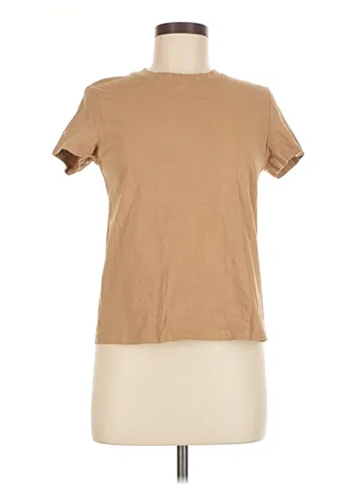 Pre-owned Assorted Brands Short Sleeve T-shirt In Tan