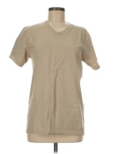 Pre-owned Assorted Brands Short Sleeve T-shirt In Tan
