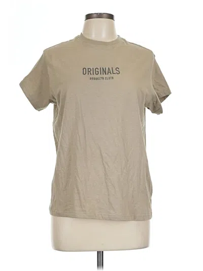Pre-owned Assorted Brands Short Sleeve T-shirt In Tan